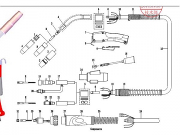 NT4B Heavy Duty Nozzle MIG/MAG Welding Gun