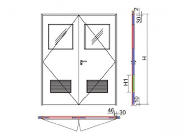 Cleanroom Double Door