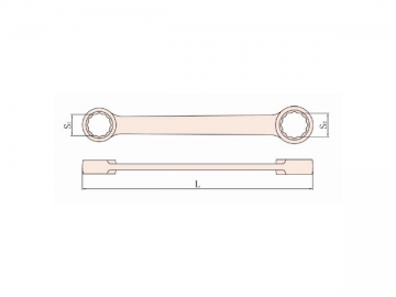 153A Non Sparking Double Box End Flat Wrench