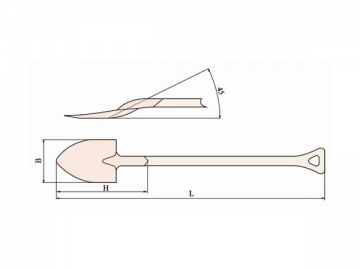 200A Non Sparking Round Point Shovel