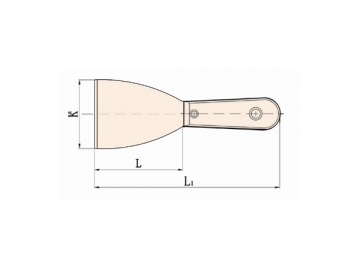 204E Non Sparking Putty Knife with Wooden Handle