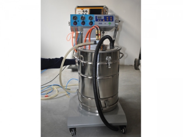 Pre-programmed Fluidizing Hopper Powder Coating Unit