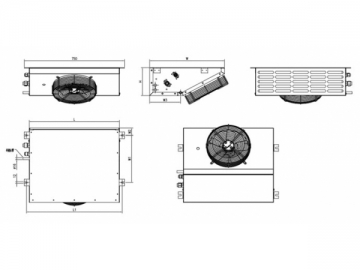 Split Ceiling-Mounted Crane Cab Air Conditioning Unit