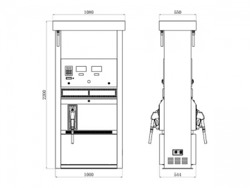 2-Nozzle Fuel Dispenser