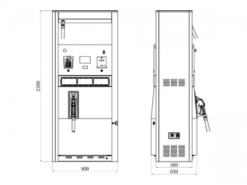 1-Nozzle Fuel Dispenser