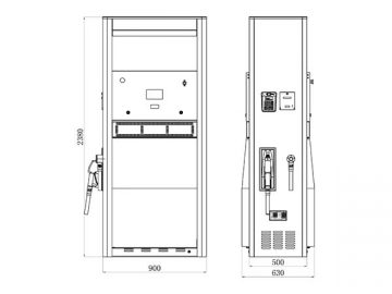 1-Nozzle Fuel Dispenser