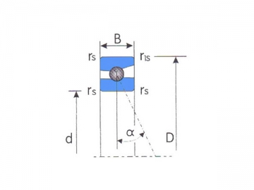 Single Row Angular Contact Ball Bearing with Ceramic Ball, 719 Series