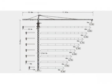 Hammerhead Tower Crane, QTZ250(7032)