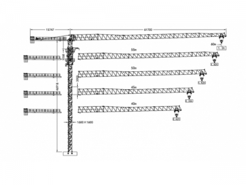 Flat Top Tower Crane, QTZ100(6013.6)