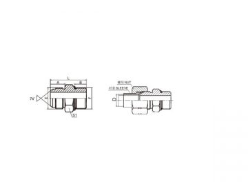 74 Degree Flare Adapter, American Standard