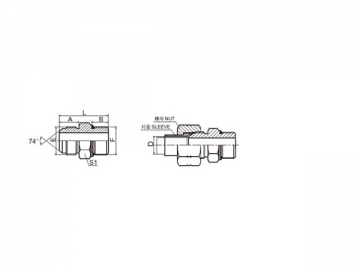 74 Degree Flare Adapter, American Standard