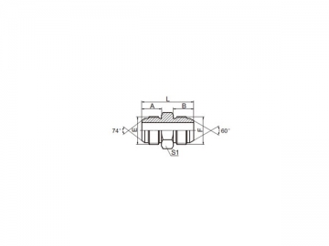 74 Degree Flare Adapter, American Standard