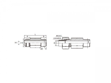 74 Degree Flare Adapter, American Standard