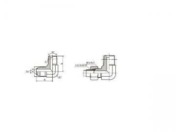 74 Degree Flare Adapter, American Standard