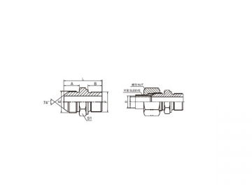 74 Degree Flare Adapter, American Standard