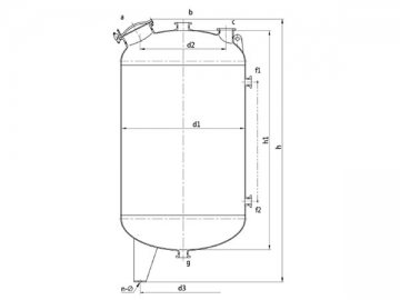 Glass-Lined Storage Tank, F Type