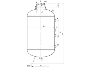 Glass-Lined Storage Tank, F Type