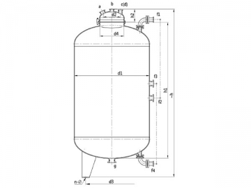 Glass-Lined Storage Tank, F Type