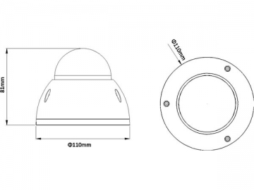 1.3/2/4 MP HD Network Vandal-proof IR Mini Dome Camera