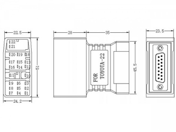 Toyota 22-Pin Adapter