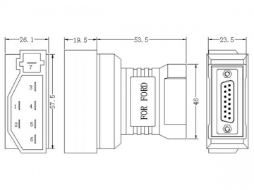 Ford 6 1 Pin Adapter