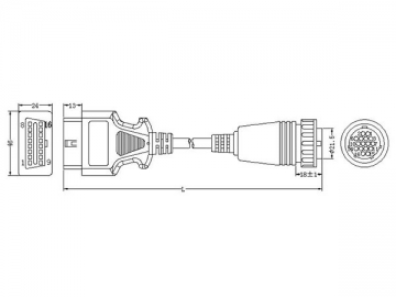 Scania 16-Pin Cable