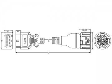 Man 12-Pin Cable