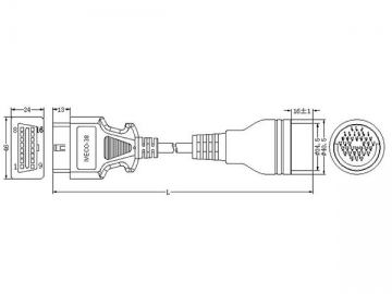 Iveco 38-Pin Cable