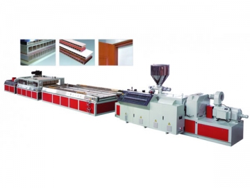 WPC Door Panel / PVC Hollow Thermal Tiles Extrusion Line