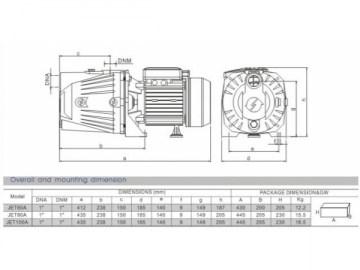 Self-Priming Jet Pump, JETA Series