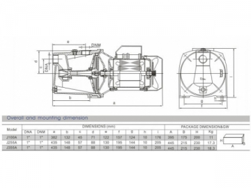 Self-Priming Jet Pump, JA Series