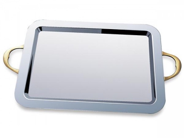 Handled Stainless Steel Serving Tray