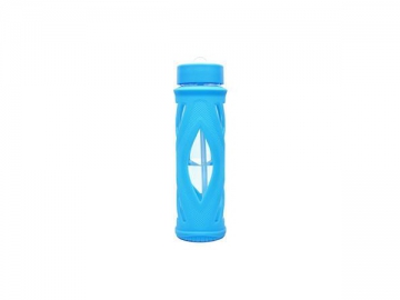 Glass Water Bottle with Straw